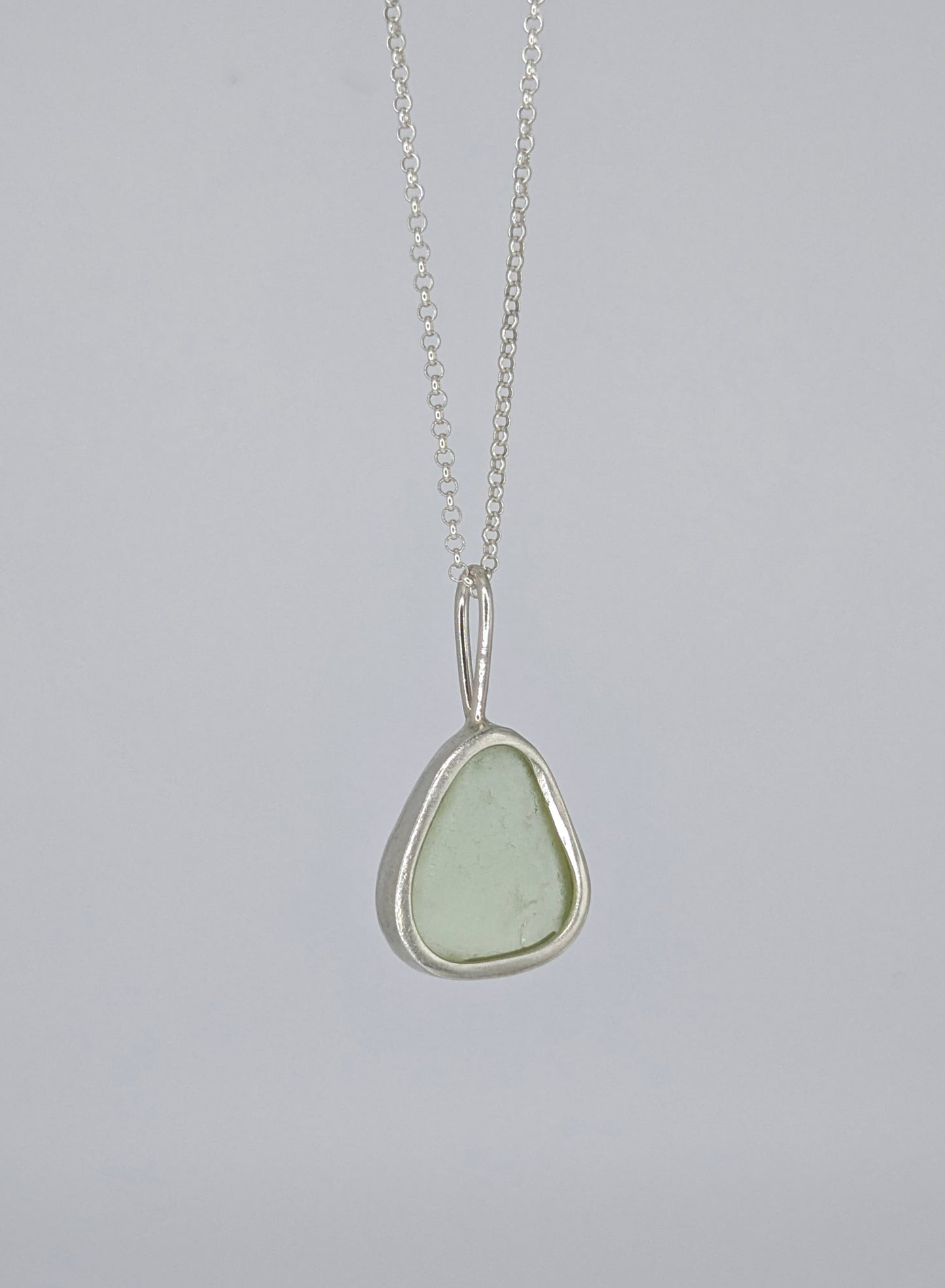 Pale Yellow Seaglass Necklace