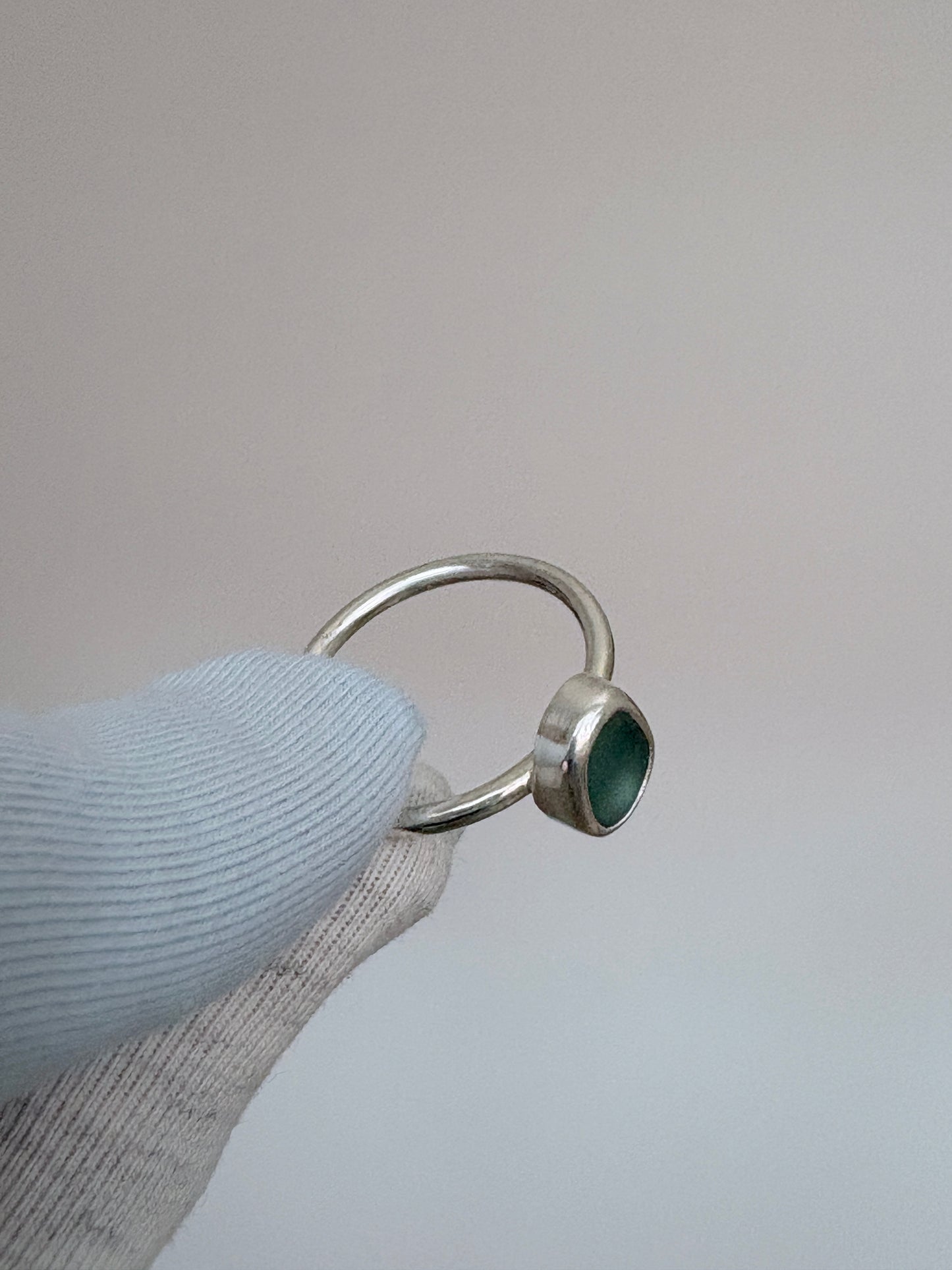 Ocean Blue Seaglass Ring