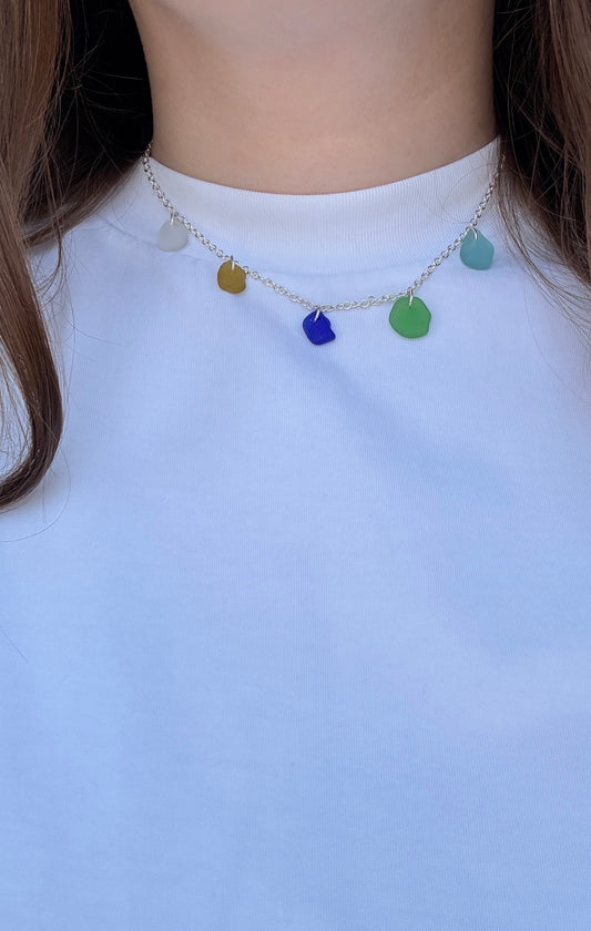 Multi Charm Seaglass Necklace