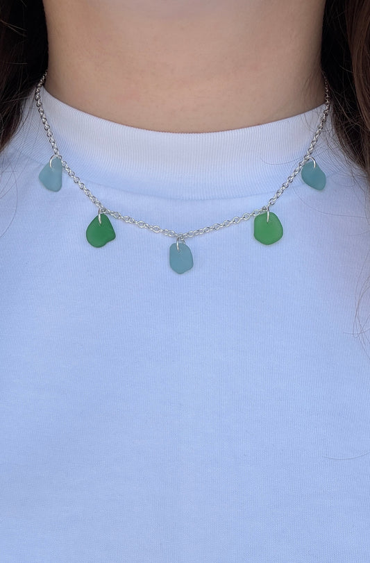 Multi Charm Seaglass Necklace