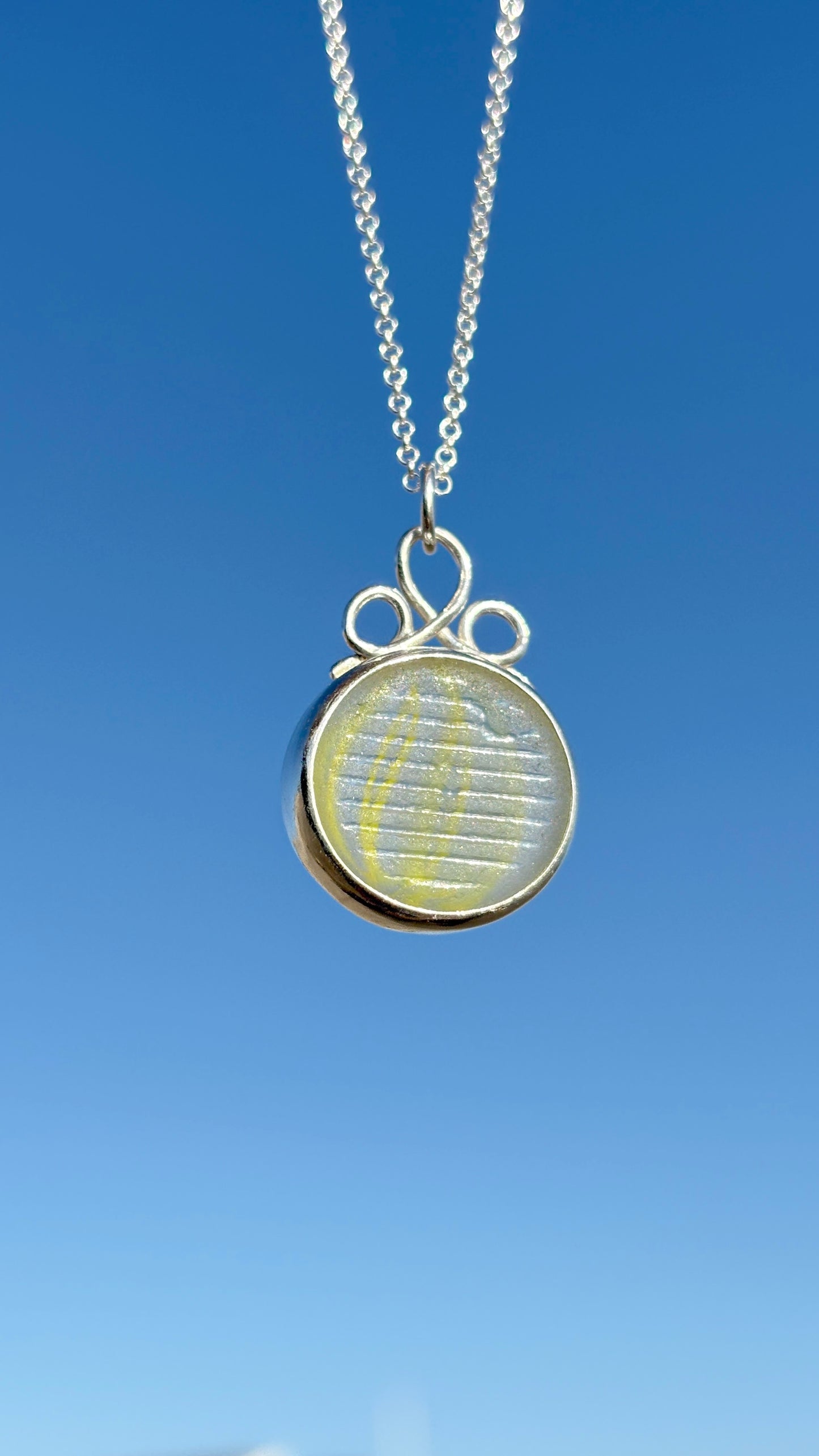 Yellow Ohajiki Seaglass Necklace