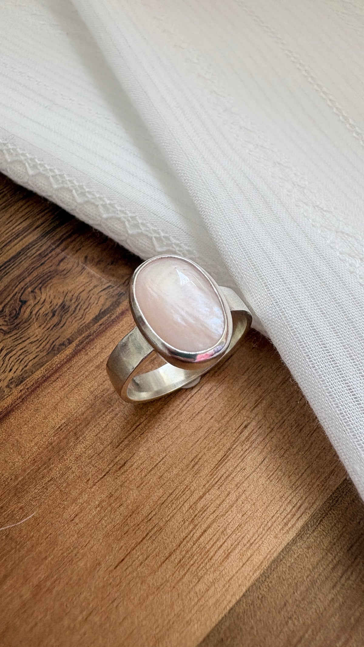 Pink Mother of Pearl 'Marina' Ring