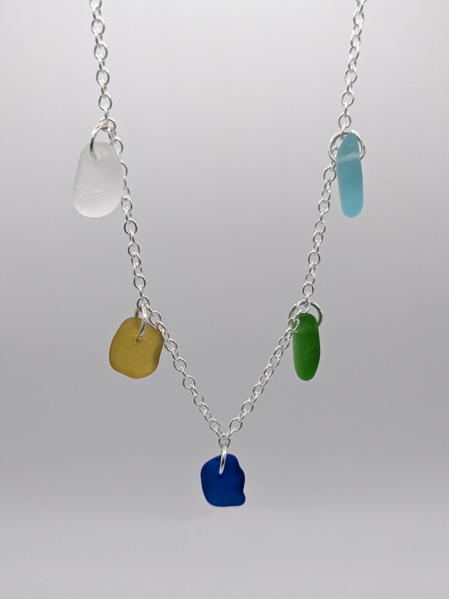 Multi Charm Seaglass Necklace
