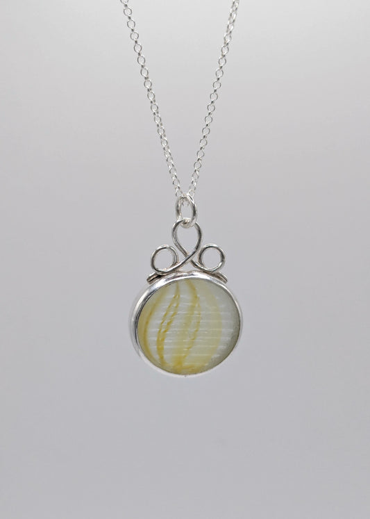 Yellow Ohajiki Seaglass Necklace