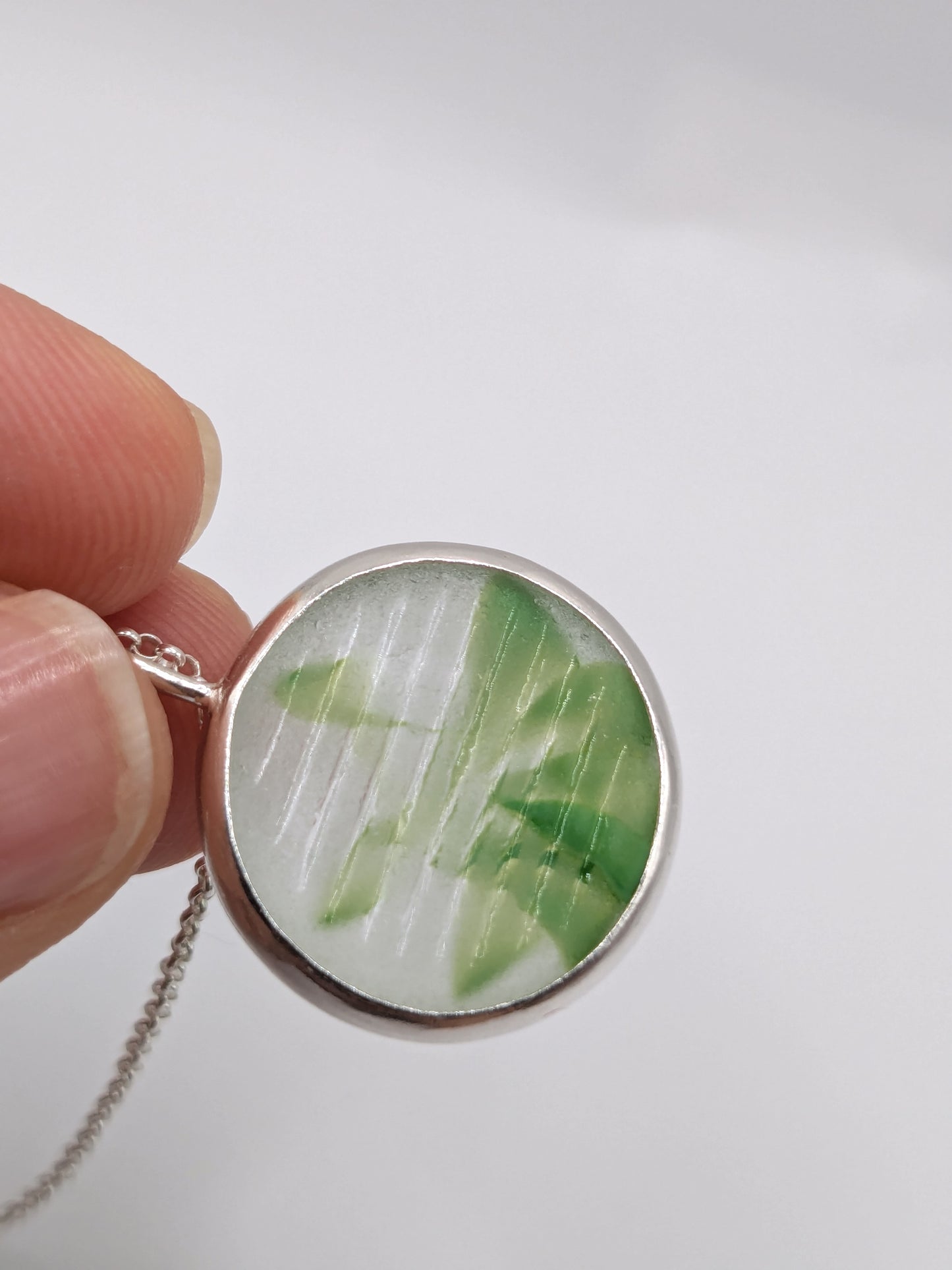 Green Ohajiki Seaglass Necklace