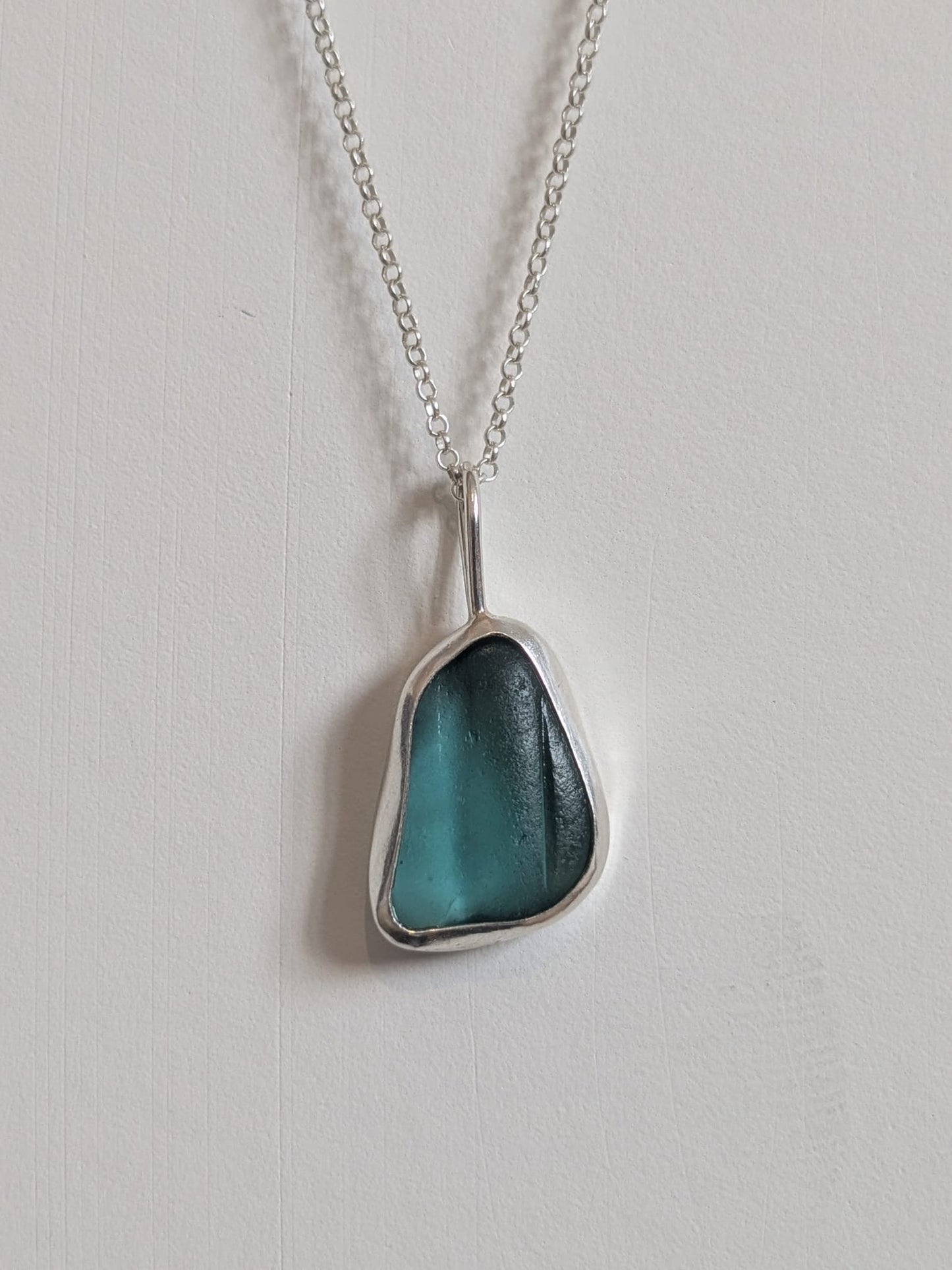 Aquamarine Seaglass Necklace