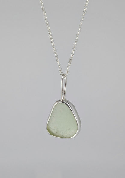 Pale Yellow Seaglass Necklace