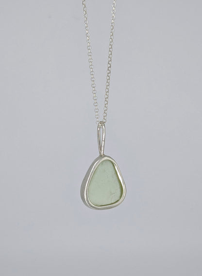 Pale Yellow Seaglass Necklace