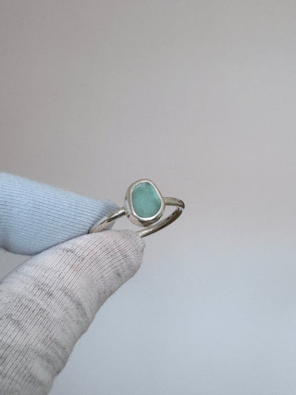 Ocean Blue Seaglass Ring
