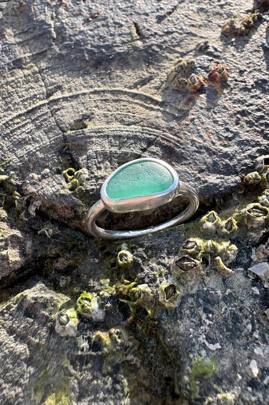 Sea Green Seaglass Ring
