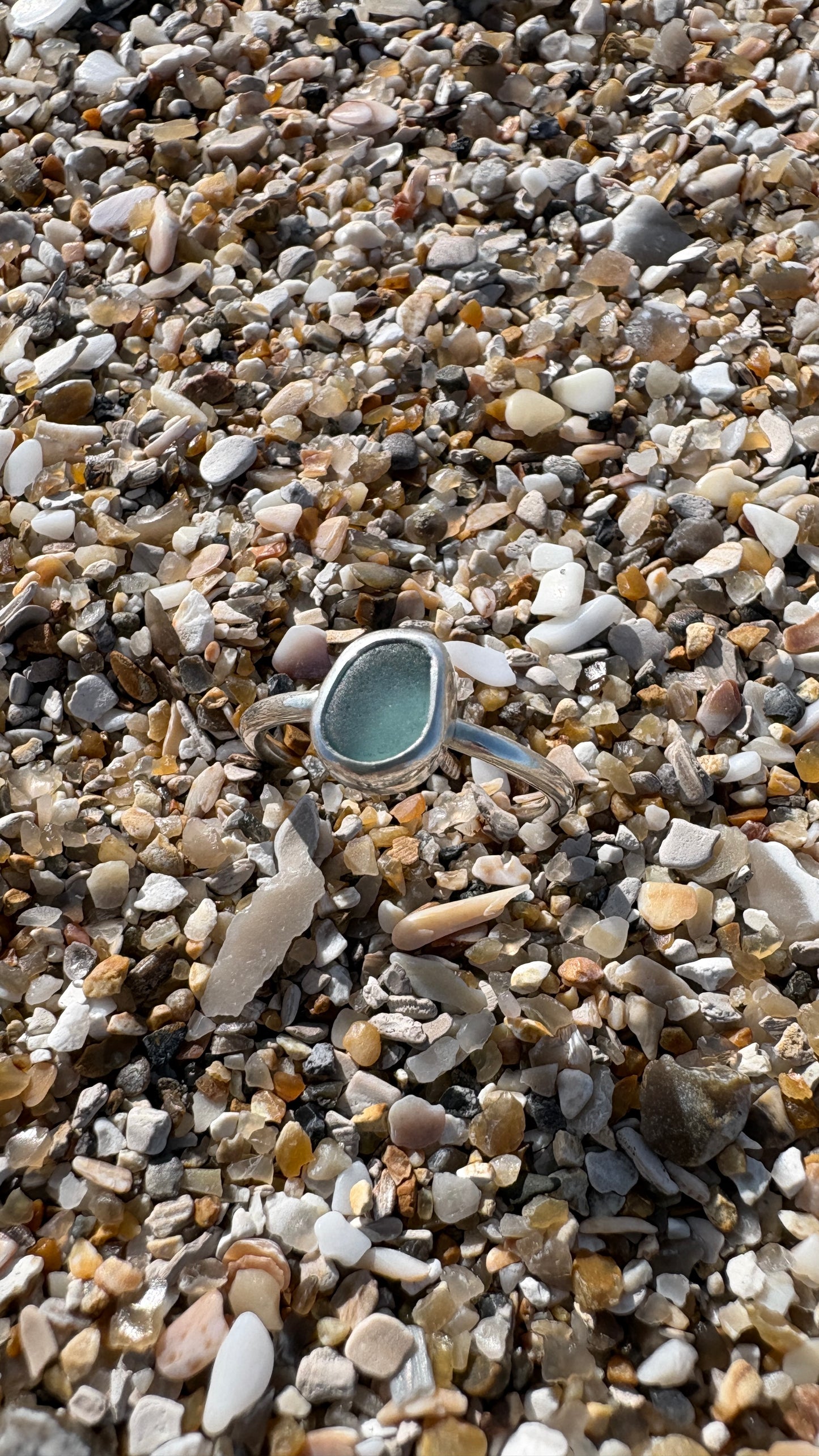 Ocean Blue Seaglass Ring