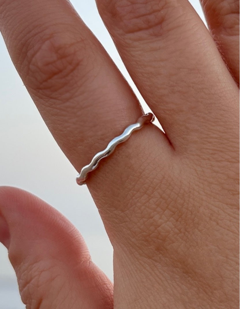 Sterling Silver Wave Stacking Ring