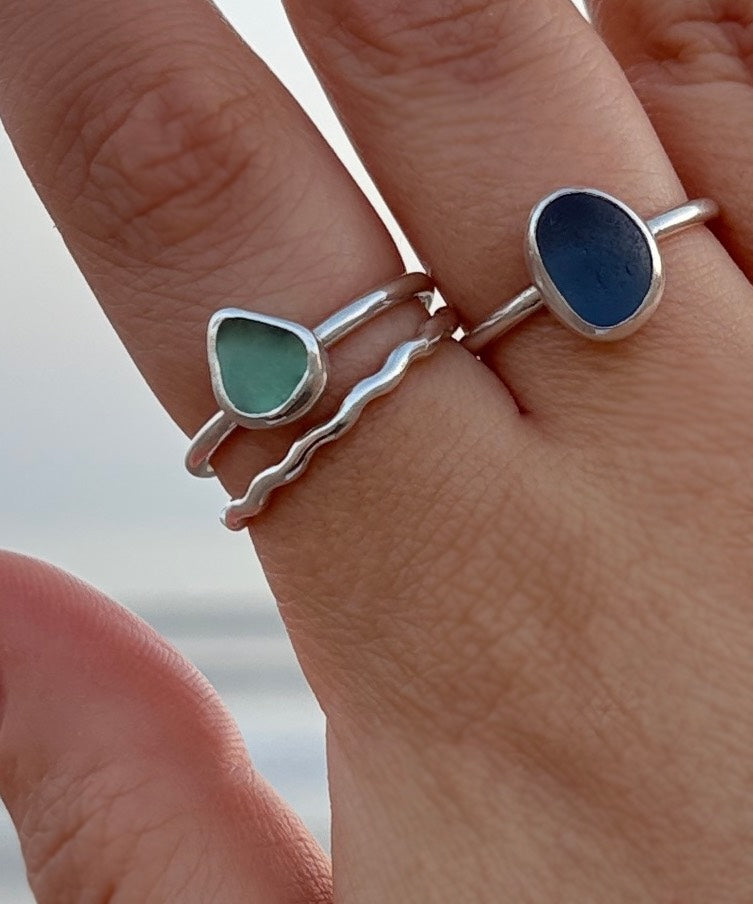 Sterling Silver Wave Stacking Ring