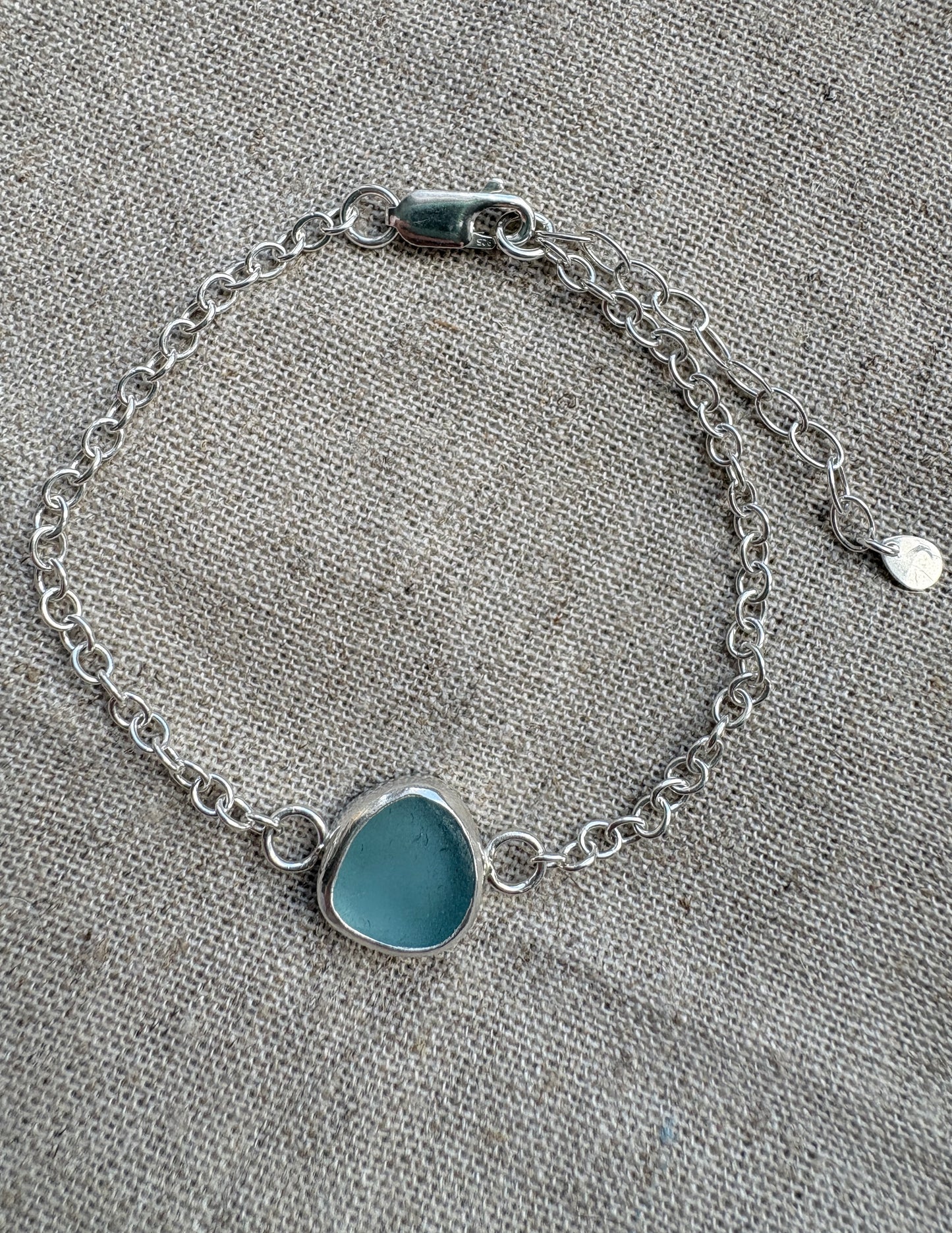 Sky Blue Seaglass Bracelet
