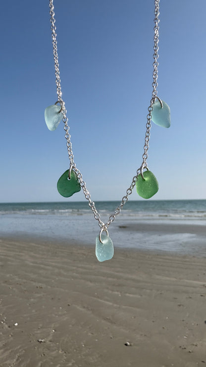 Multi Charm Seaglass Necklace