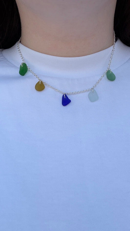 Multi Charm Seaglass Necklace