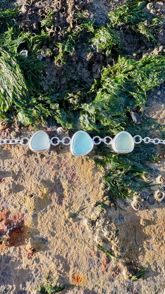 Adjustable Multi Seaglass Bracelet