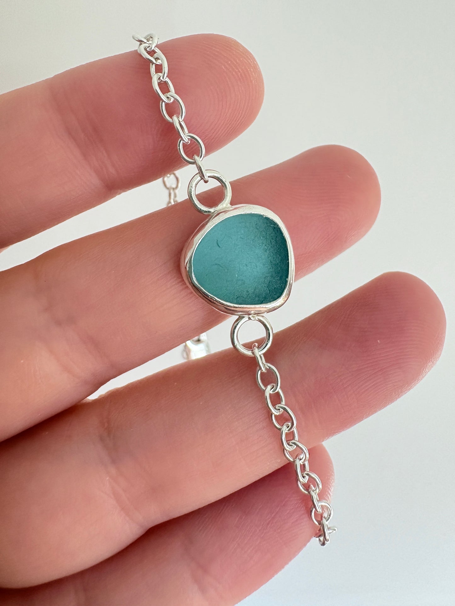 Sky Blue Seaglass Bracelet