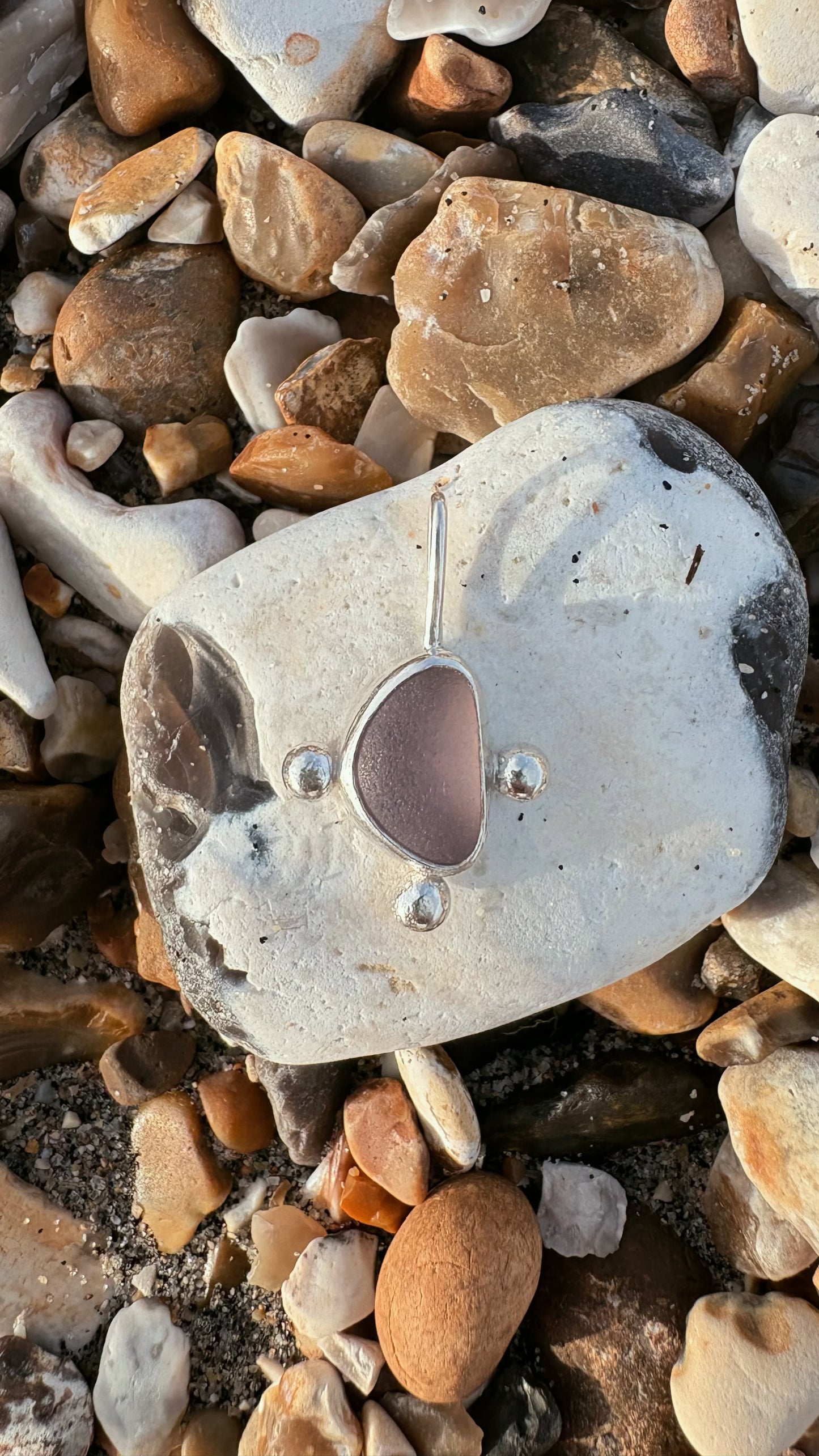 Lilac Bubble Seaglass Necklace