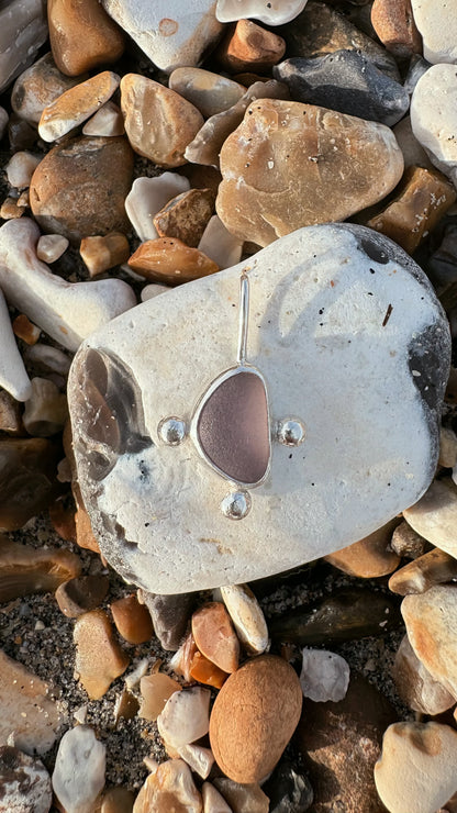 Lilac Bubble Seaglass Necklace