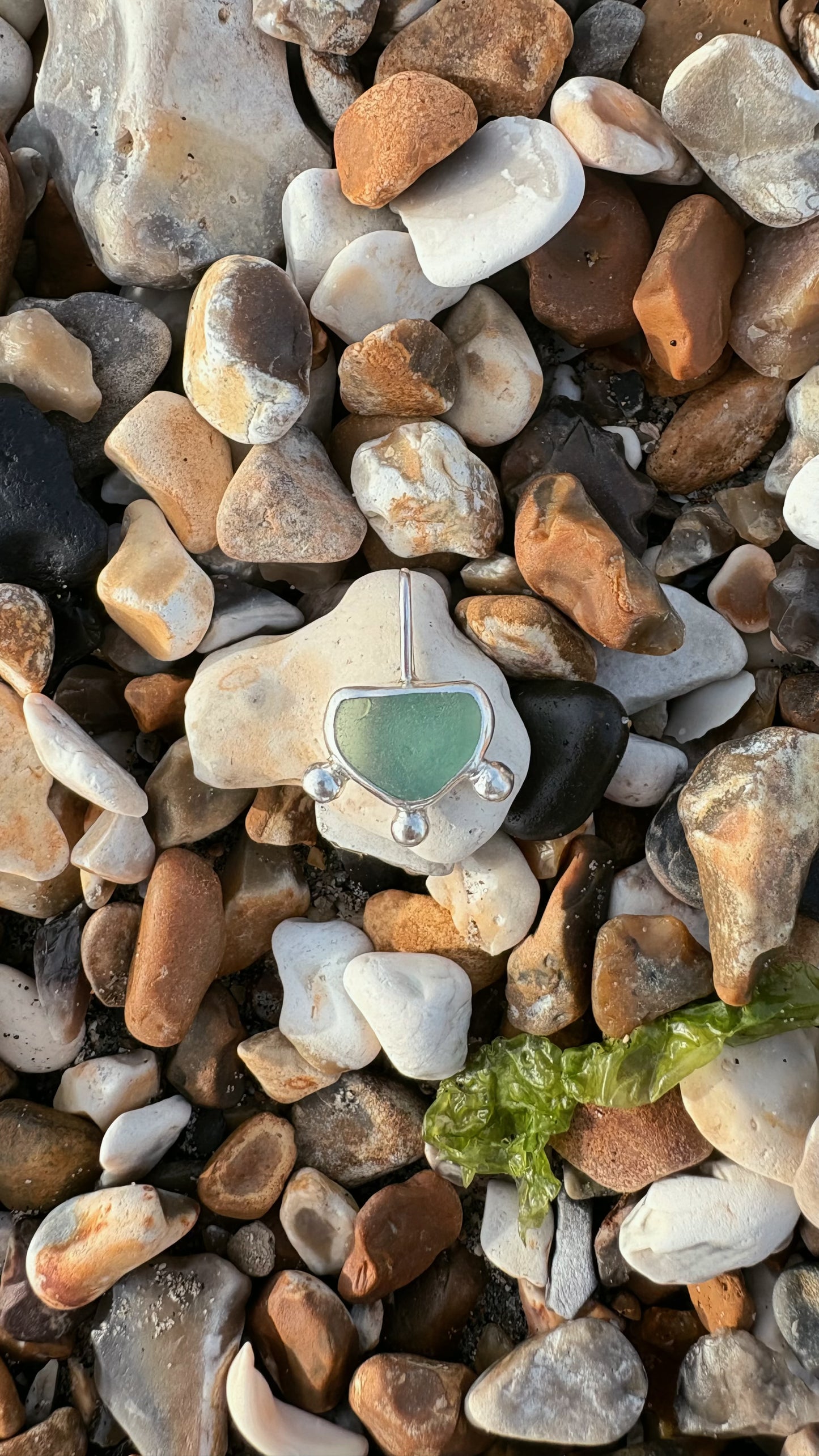 Turquoise Bubble Seaglass Necklace