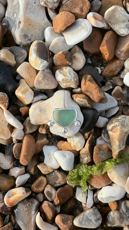Turquoise Bubble Seaglass Necklace