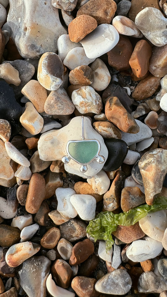 Turquoise Bubble Seaglass Necklace