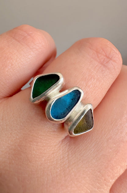 Multi Seaglass Ring