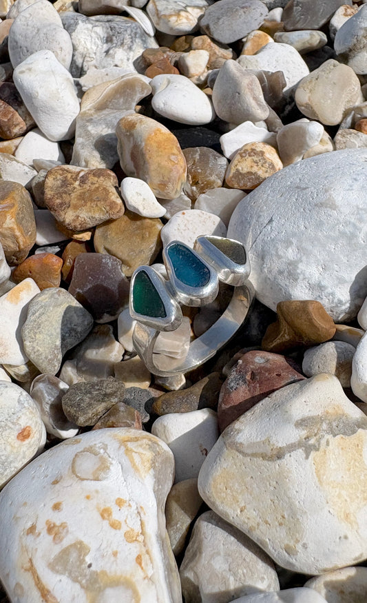 Multi Seaglass Ring