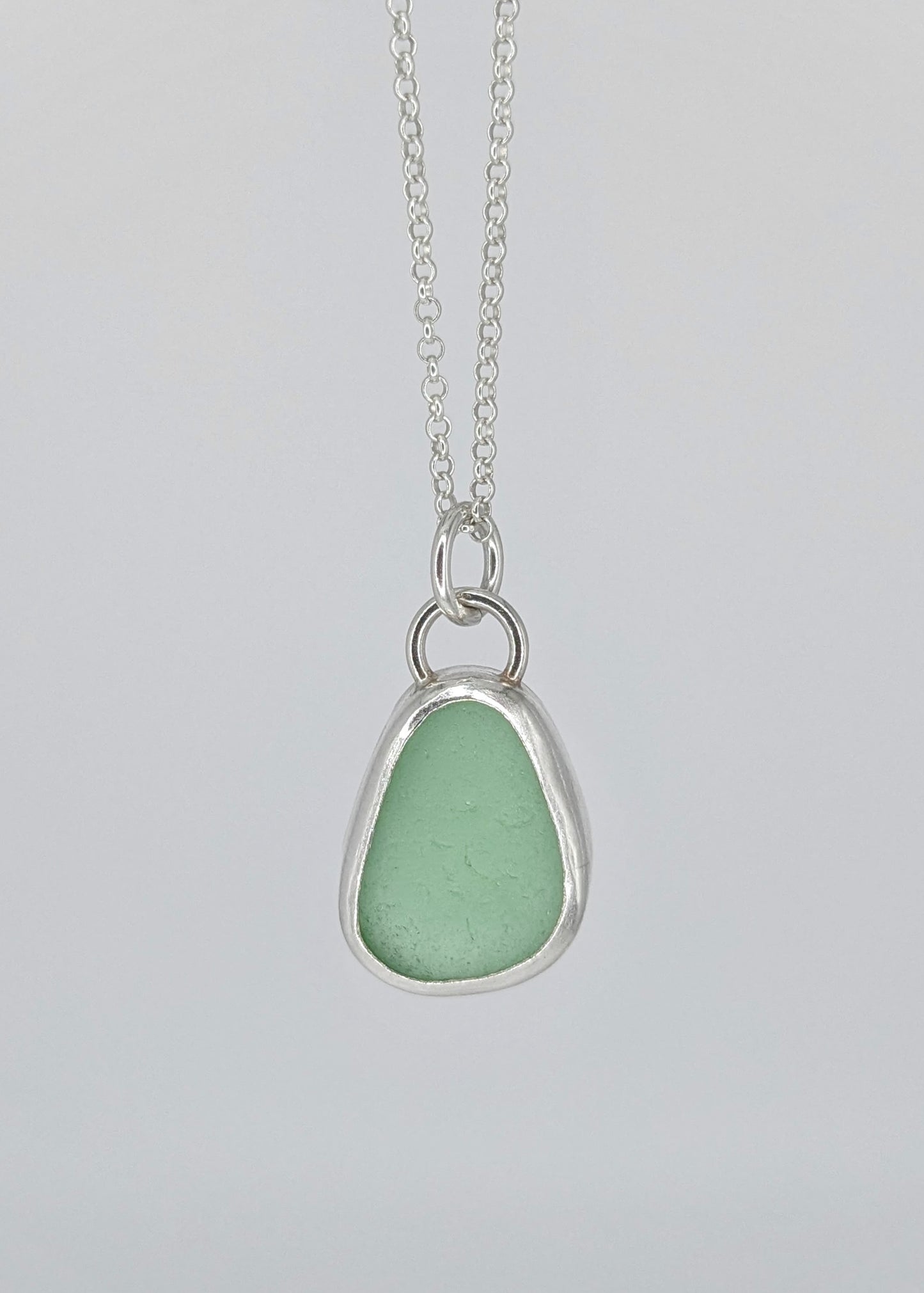 Vibrant Green Seaglass Necklace
