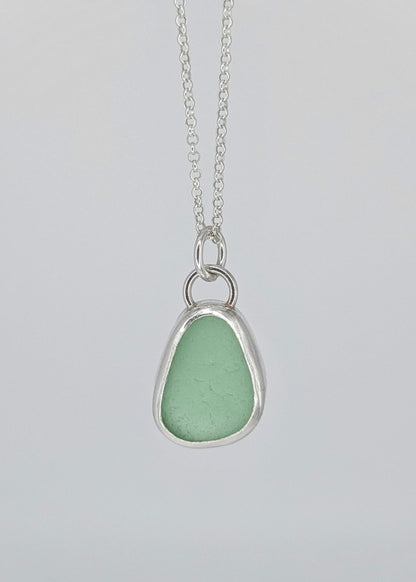 Vibrant Green Seaglass Necklace
