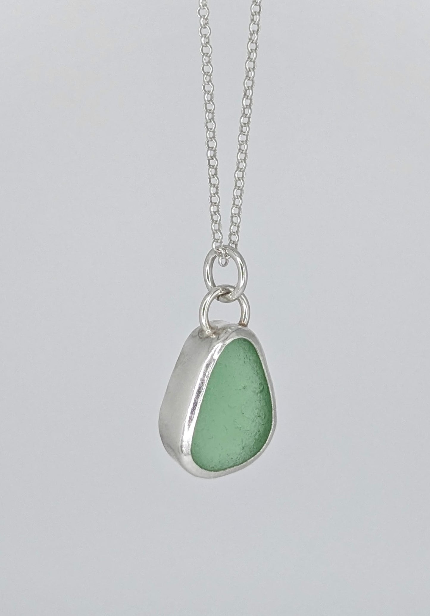 Vibrant Green Seaglass Necklace