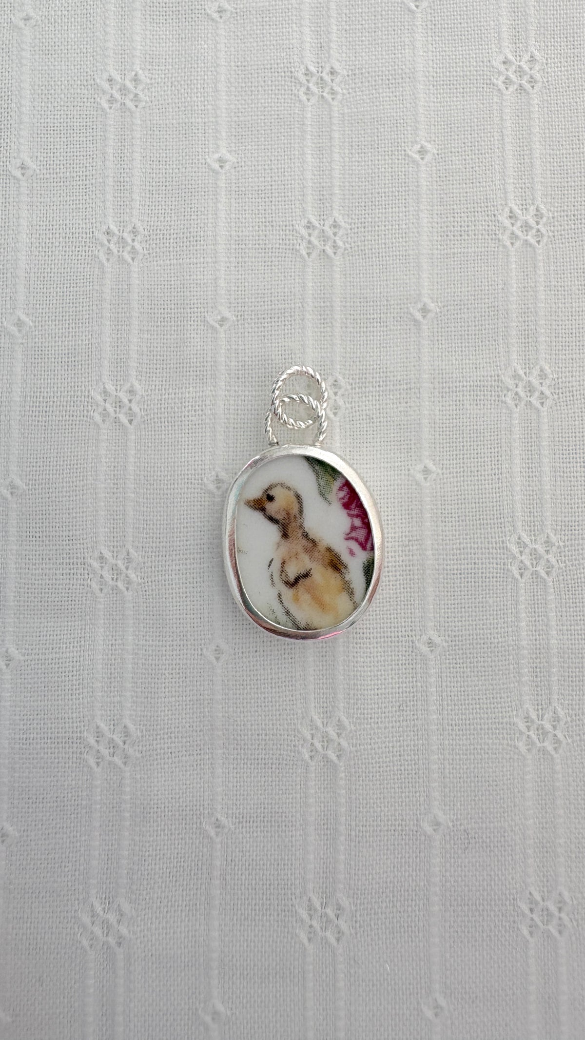 Yellow Duckling Ceramic Pendant Necklace