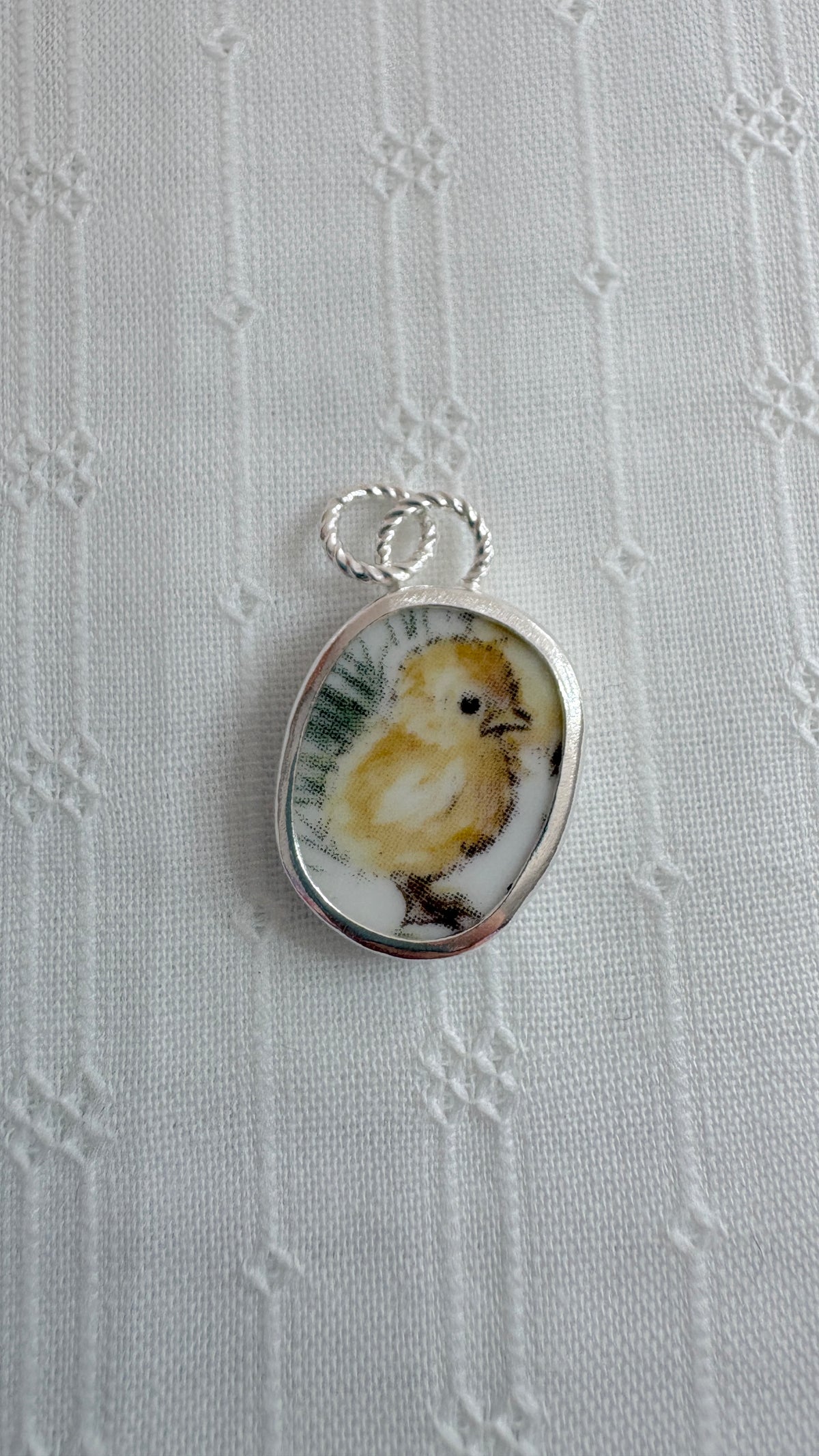 Little Chick Ceramic Pendant Necklace