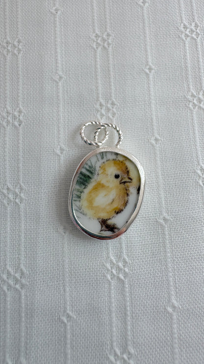 Little Chick Ceramic Pendant Necklace
