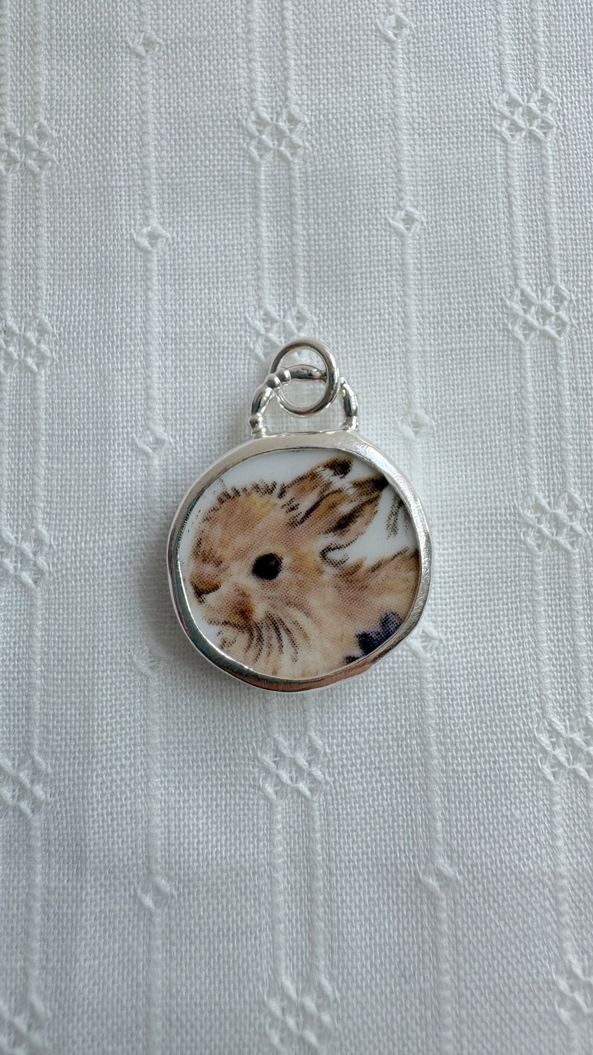 Bunny Meadow Ceramic Pendant Necklace