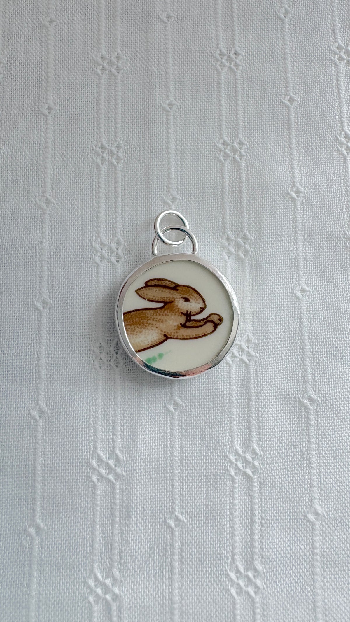 Bunny Ceramic Pendant Necklace