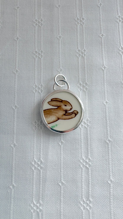 Bunny Ceramic Pendant Necklace