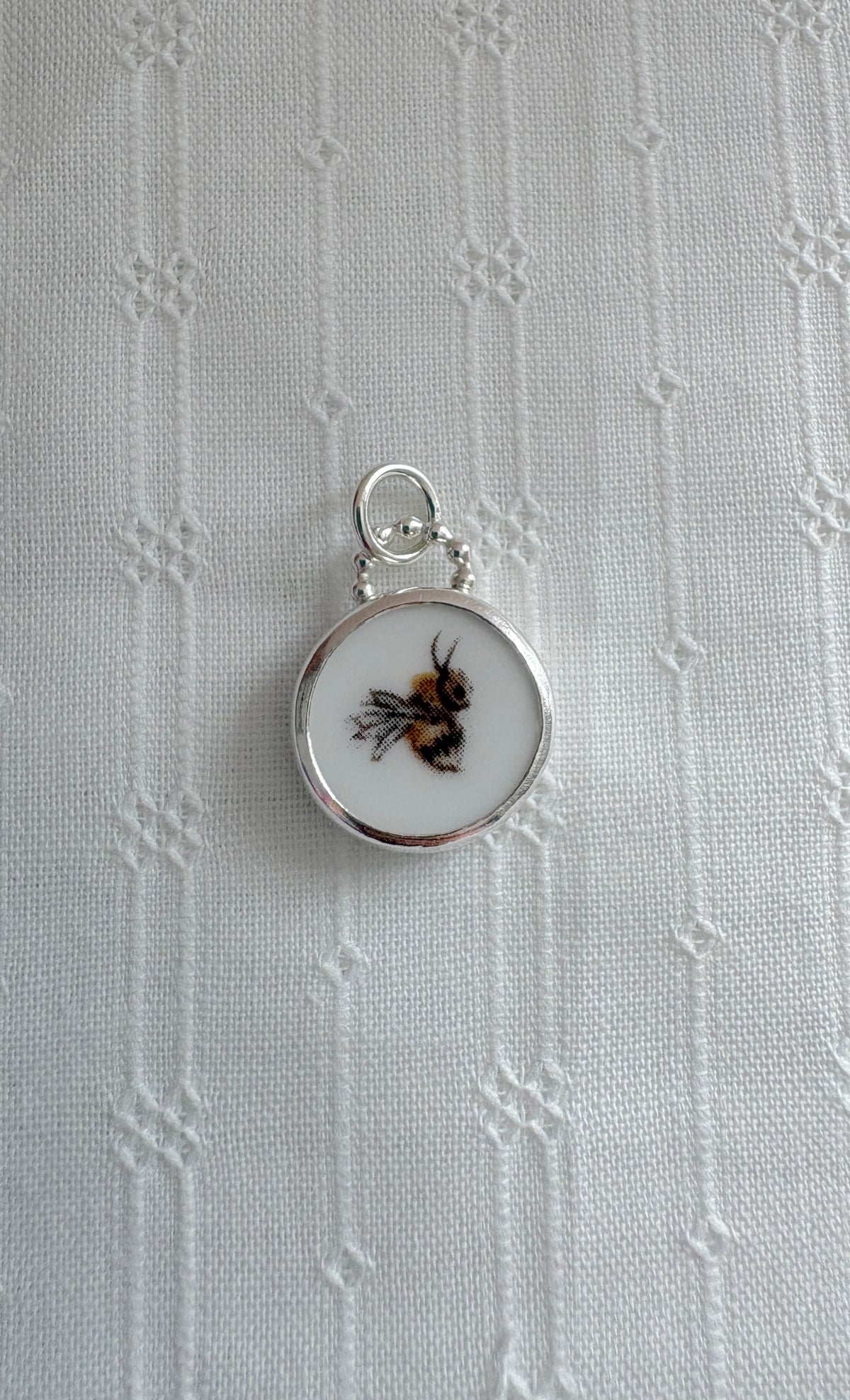 Buzzy Bee Ceramic Pendant Necklace