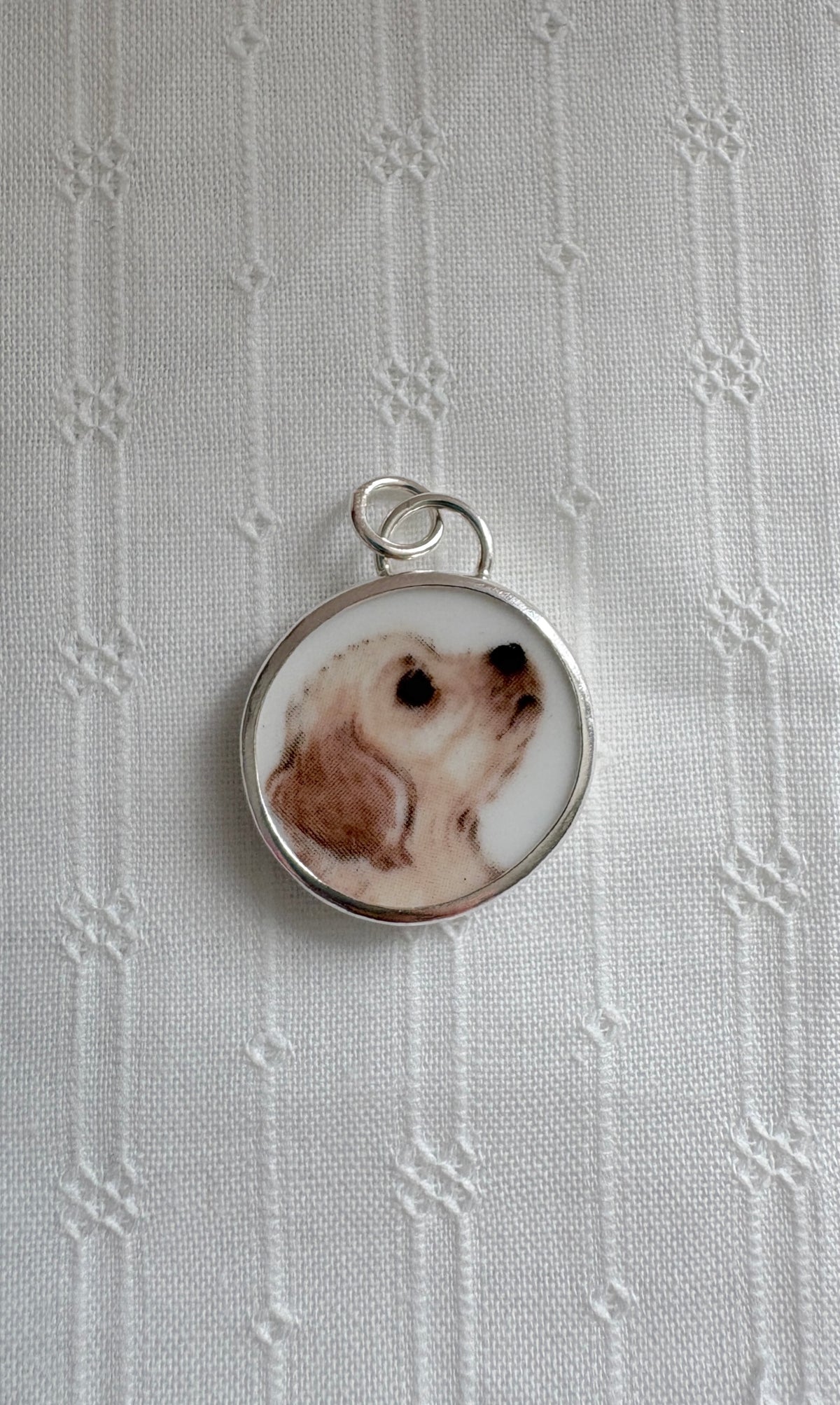 Sweet Puppy Ceramic Pendant Necklace