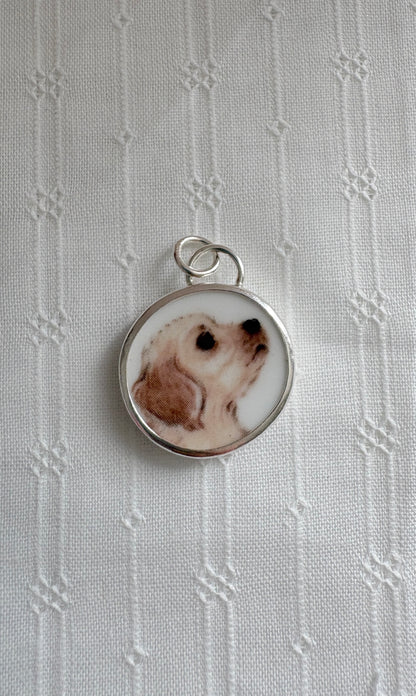 Sweet Puppy Ceramic Pendant Necklace