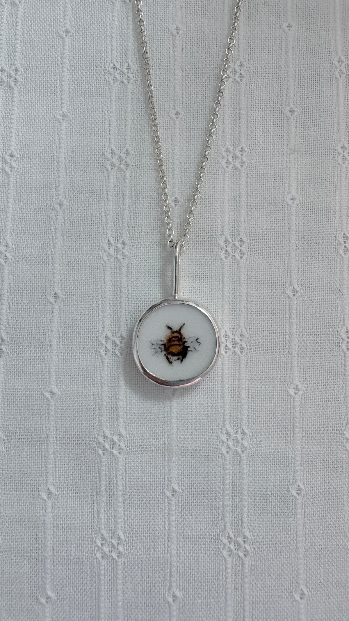 Bumblebee Ceramic Pendant Necklace