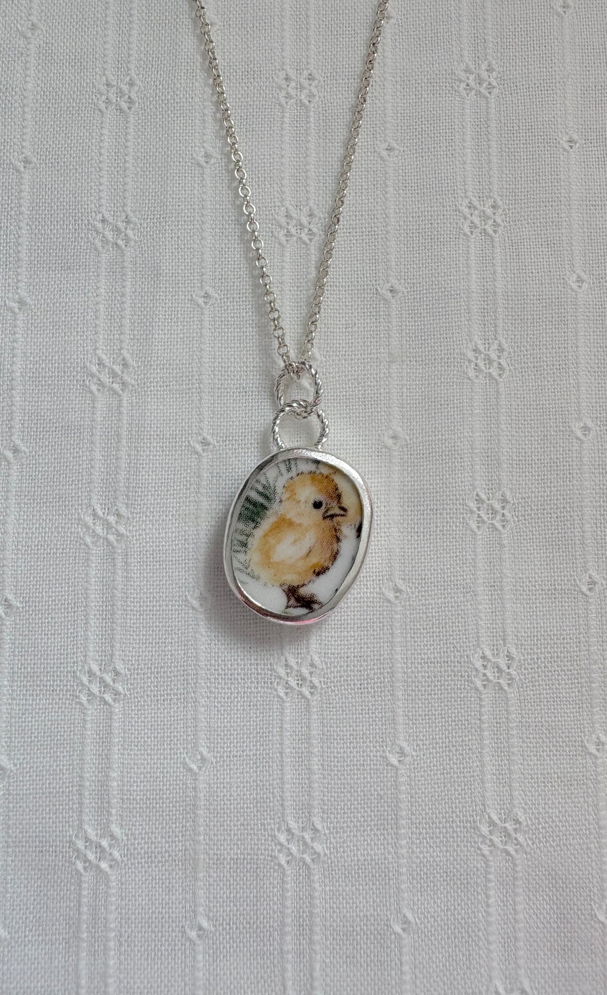 Little Chick Ceramic Pendant Necklace