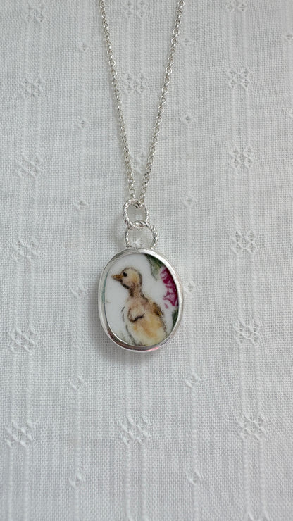 Yellow Duckling Ceramic Pendant Necklace