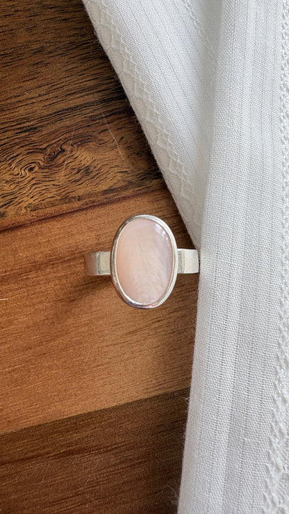 Pink Mother of Pearl 'Marina' Ring
