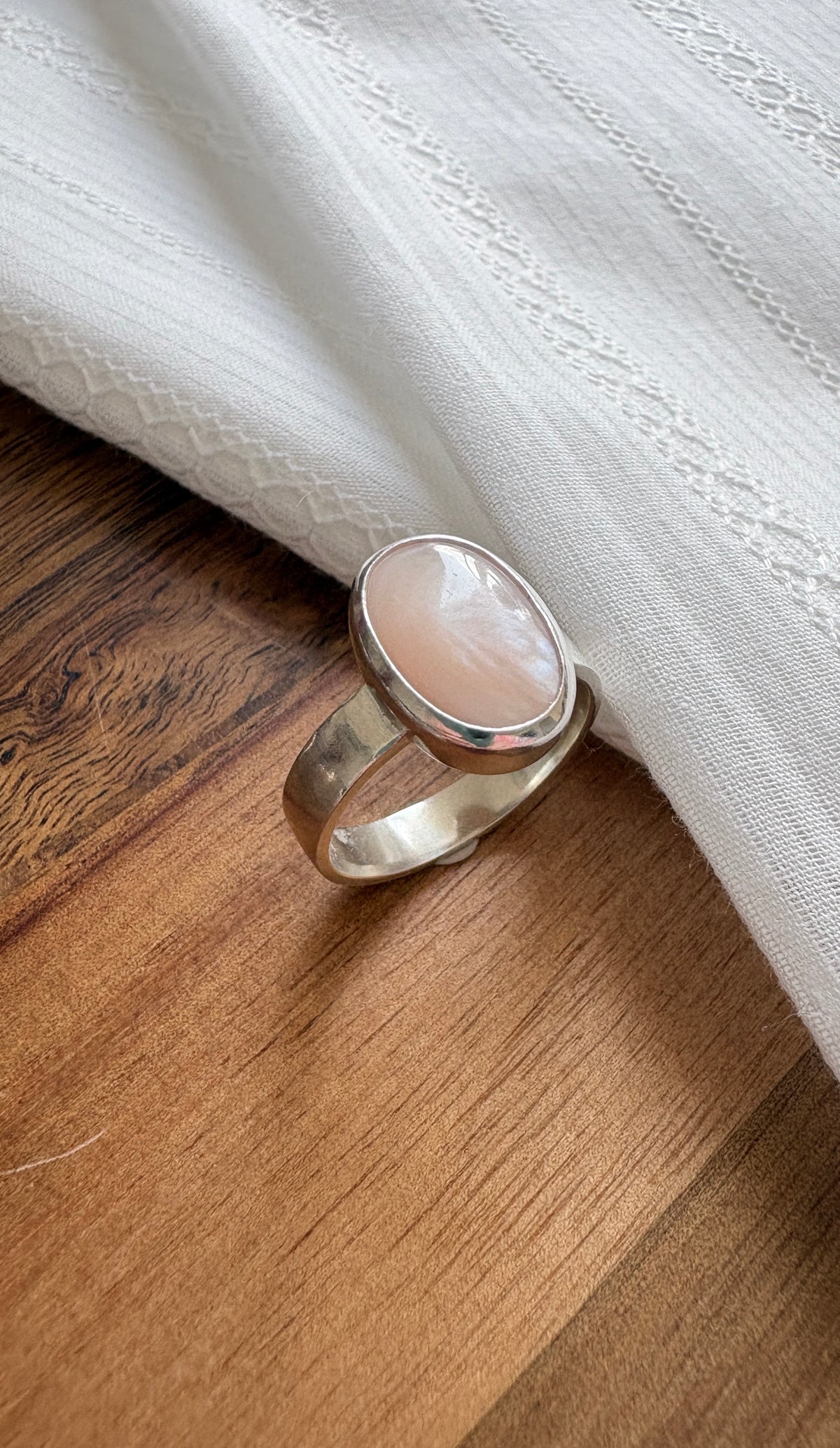 Pink Mother of Pearl 'Marina' Ring