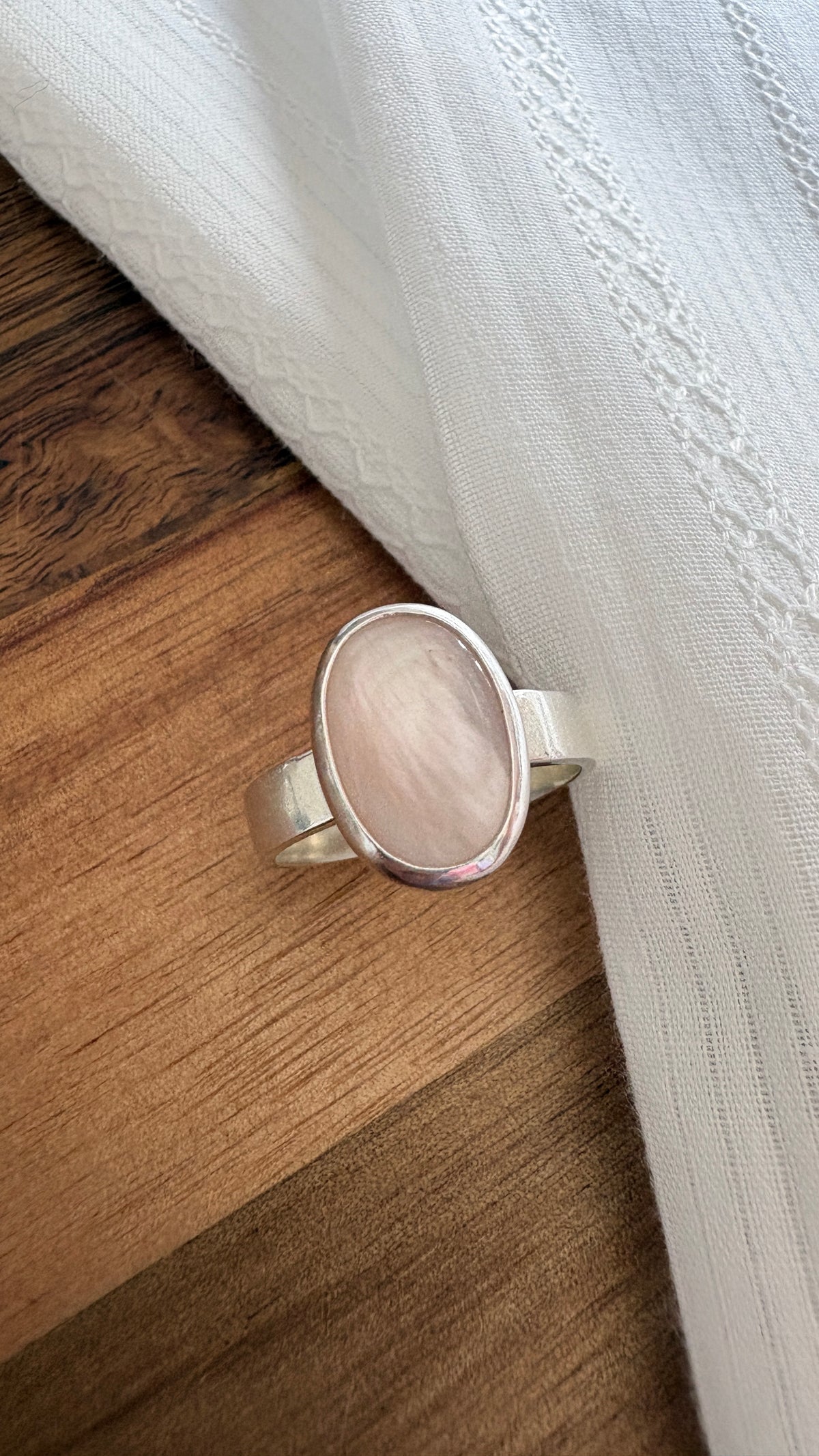 Pink Mother of Pearl 'Marina' Ring