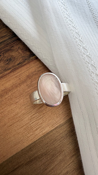 Pink Mother of Pearl 'Marina' Ring