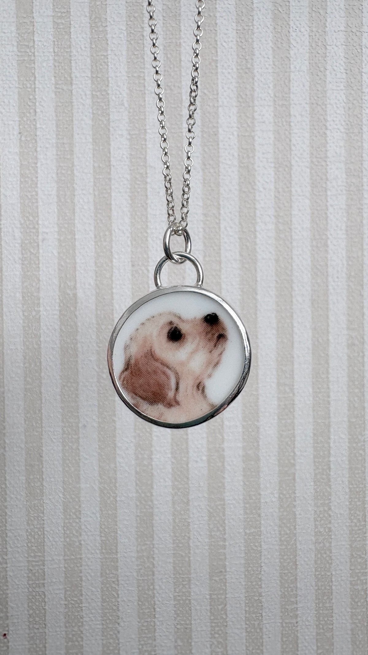 Sweet Puppy Ceramic Pendant Necklace