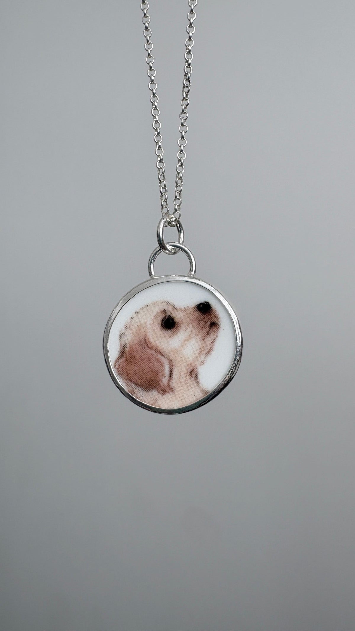 Sweet Puppy Ceramic Pendant Necklace